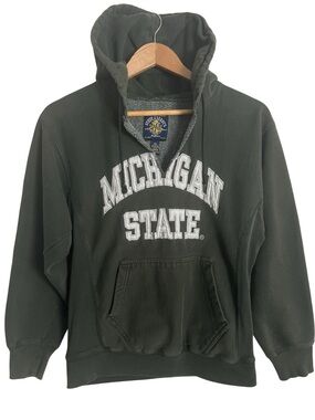 Vintage Steve & Barry’s Michigan State Spartans Heavyweight Hoodie XS Green
